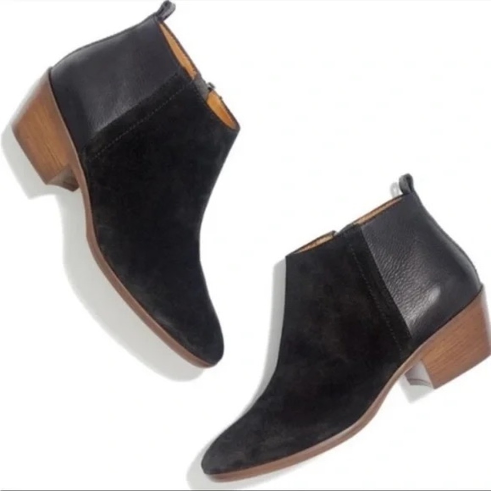 Madewell The Charley Bootie in Leather and suede
